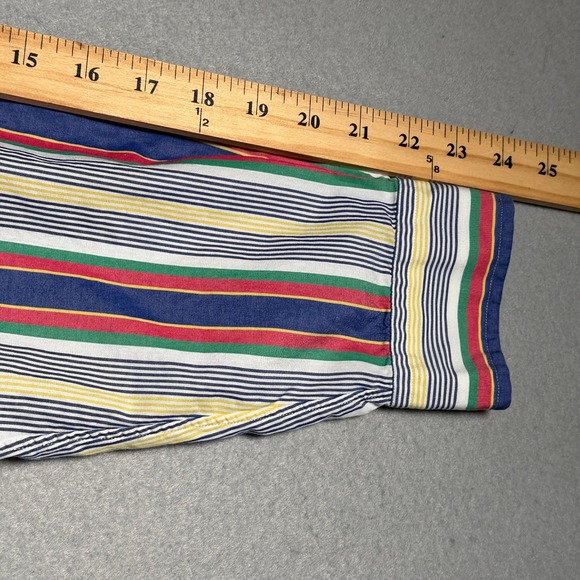 Polo Ralph Lauren Blake Mens Large Multi Color Striped Cotton Button Down Shirt - Picture 8 of 11